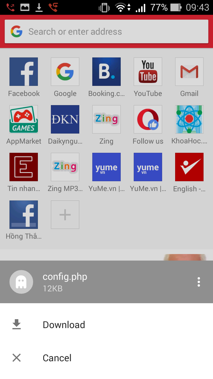 download file config.php