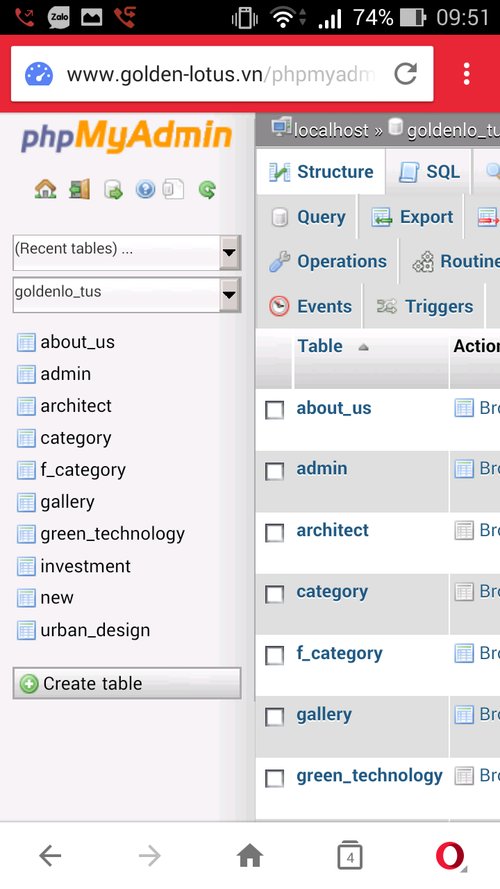 đăng nhập phpmyadmin