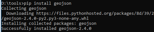 Cài đặt thư viện geojson