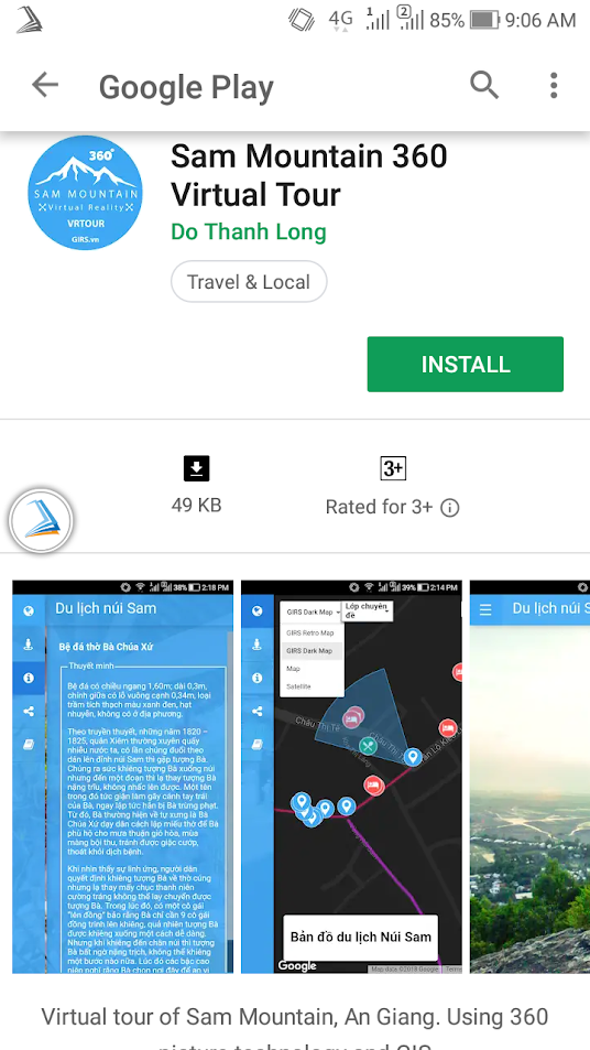 App Du lịch núi Sam