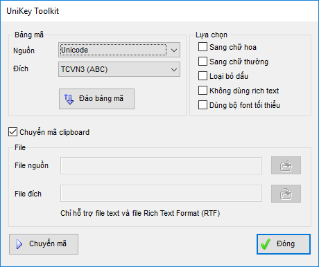 Unikey convert sang TCVN3 Unikey convert sang TCVN3